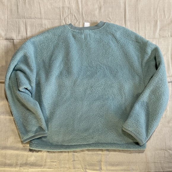The Gap Fleece Pullover Womens Size Large Tall Baby Blue SOFT Athleisure NWT - Picture 4 of 7
